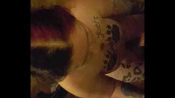 Tattooed PAWG Blowbunny drains BBC for thick facial